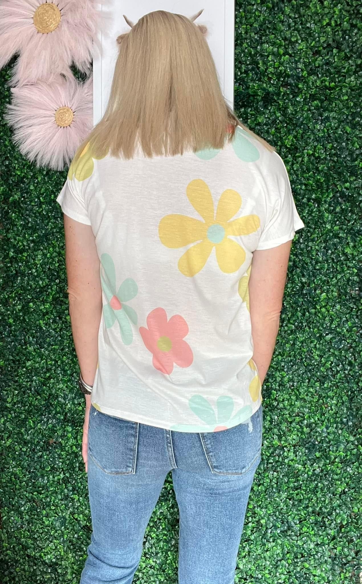 Ivory Floral Top