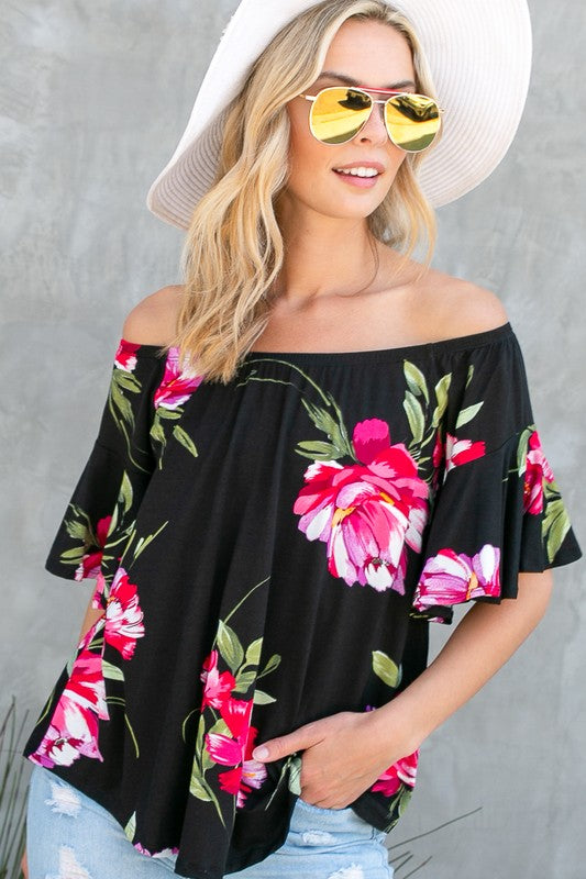 FLORAL OFF SHOULDER TOP