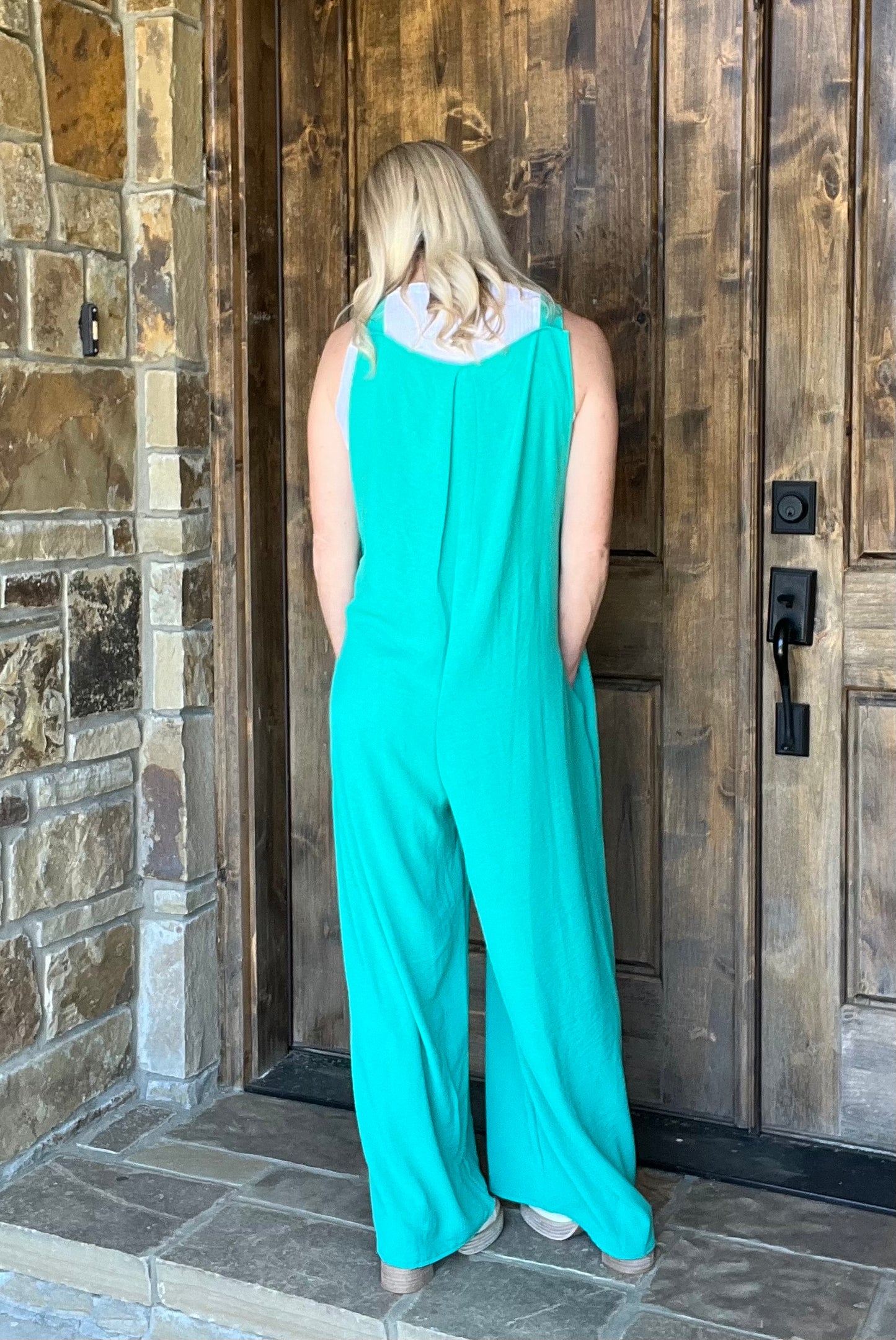 Wide Leg Bib Overall Jumpsuit