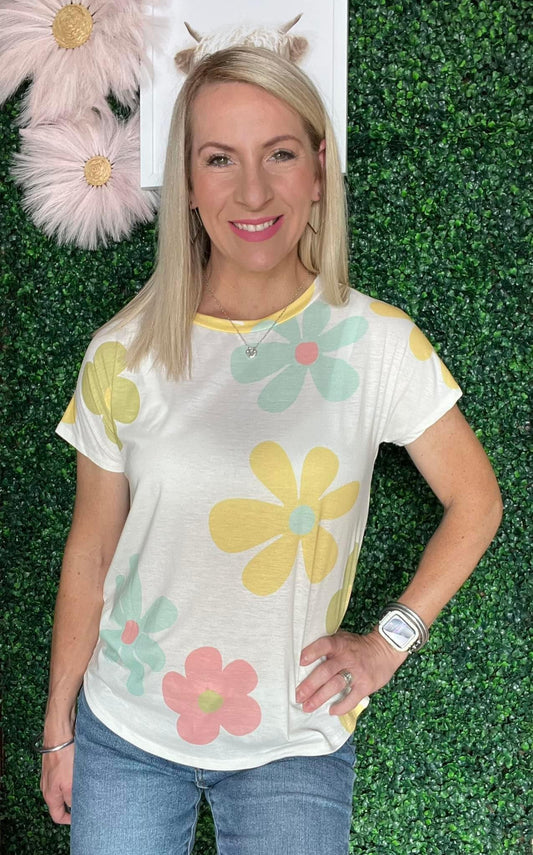 Ivory Floral Top