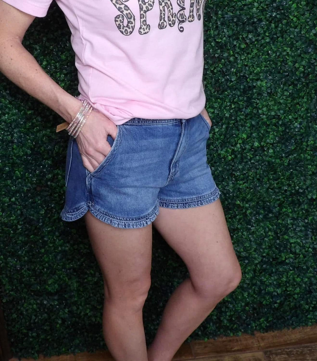 Ruffle Hem Shorts