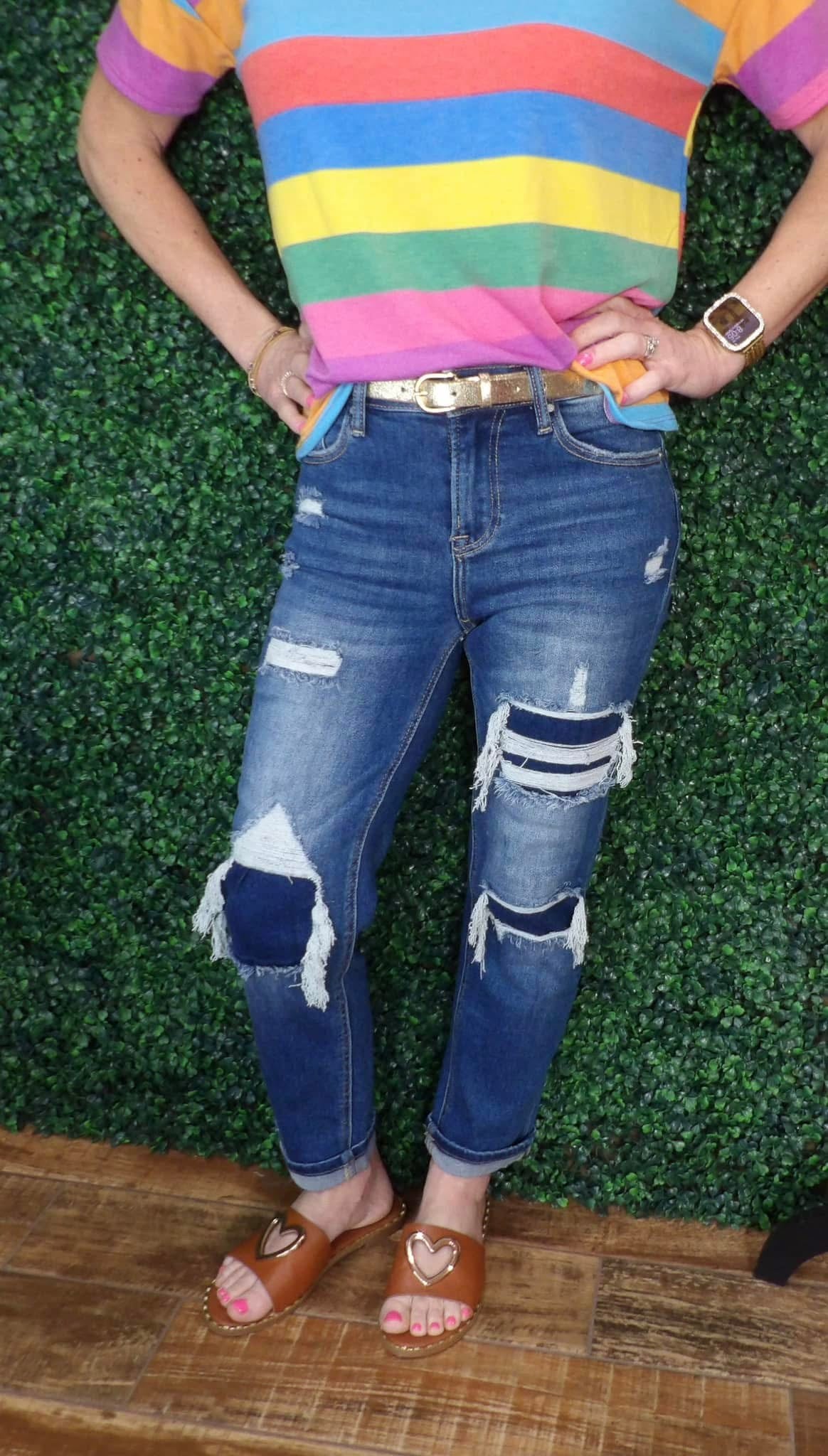 Distressed Denim Jeans