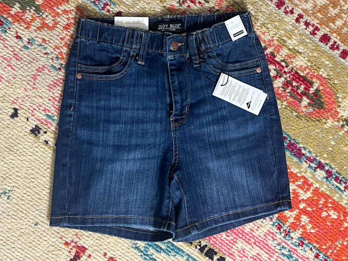 Judy Blue Elastic Waistband Denim Shorts