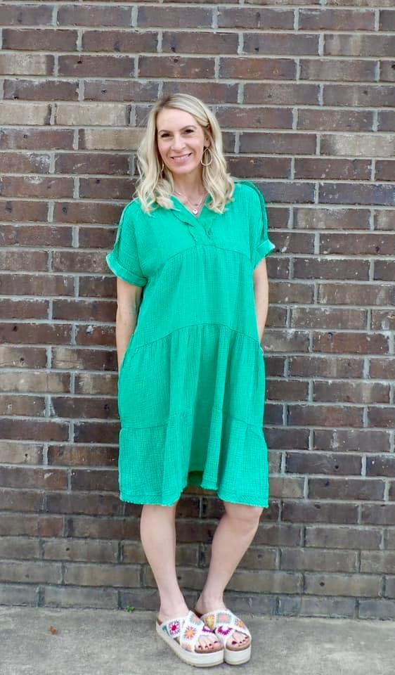 Green Gauze Dress