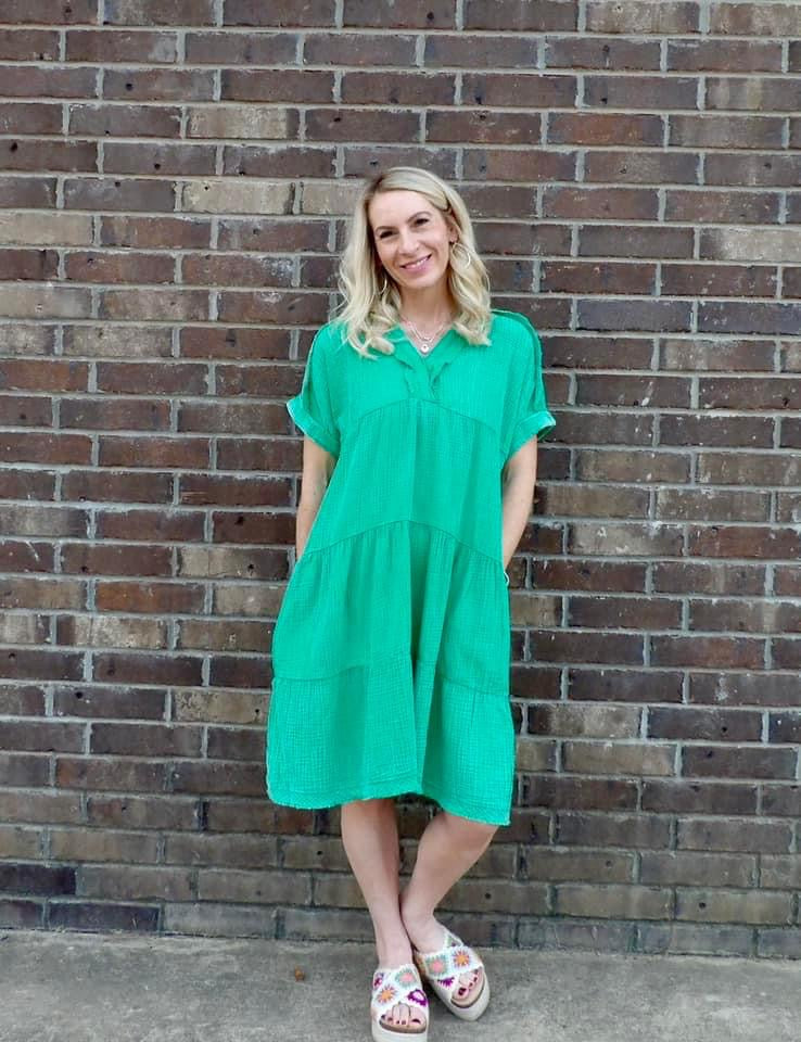 Green Gauze Dress