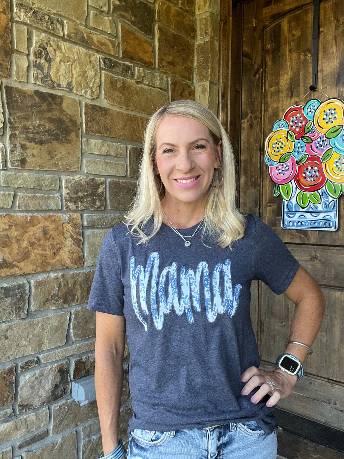 Blue Willow Mama Tee