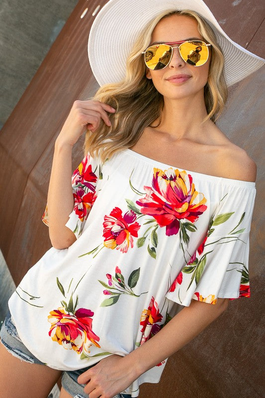 FLORAL OFF SHOULDER TOP