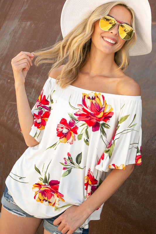 FLORAL OFF SHOULDER TOP